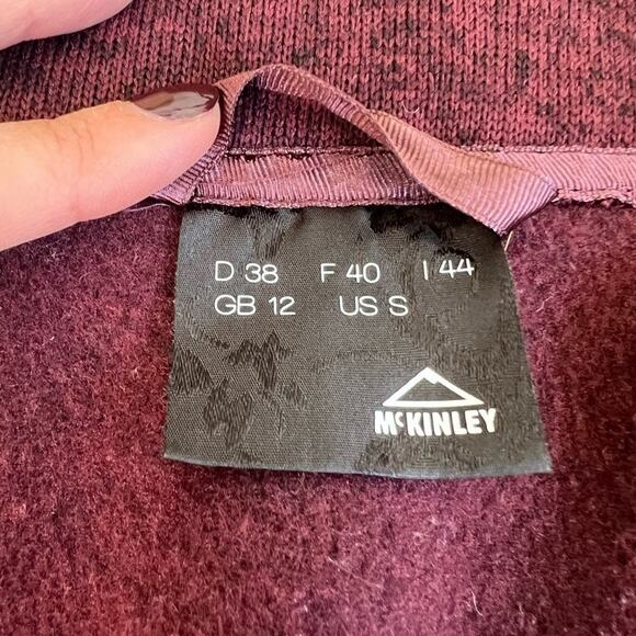 MCKINLEY WOMENS FLEECE ZIP JACKET MAROON SIZE SMALL - Picture 7 of 9